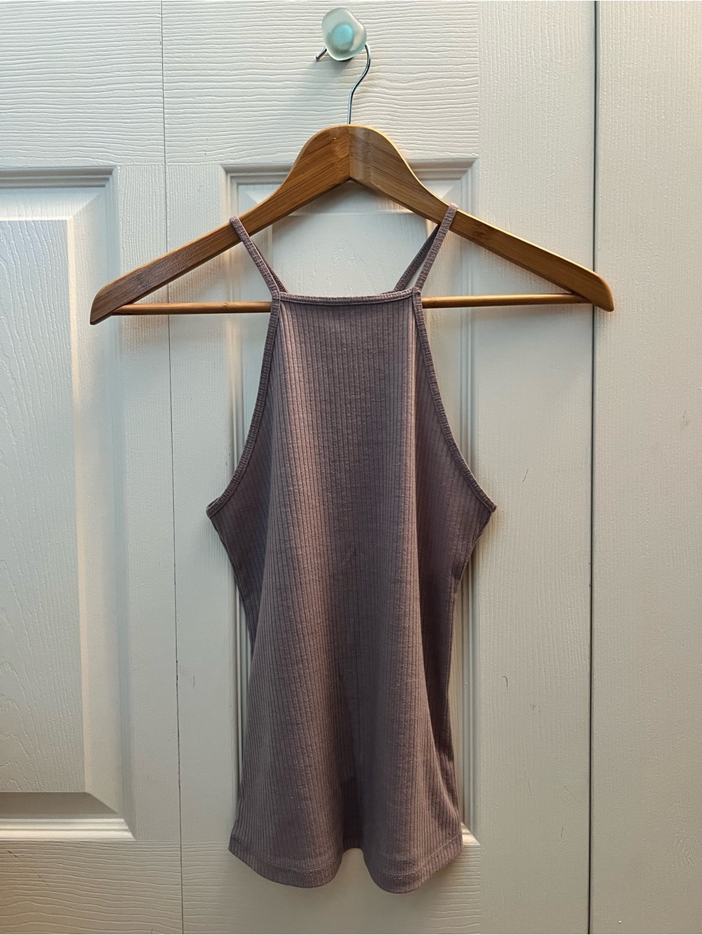 Dusty purple high neck tank top